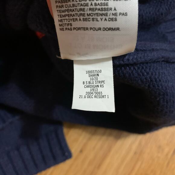 Janie and Jack baby striped blue and red cardigan - Picture 8 of 8